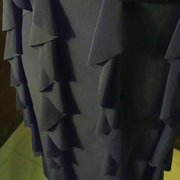 Vintage Black Rhinestone Evening Gown Prom Dress - Picture 4 of 8